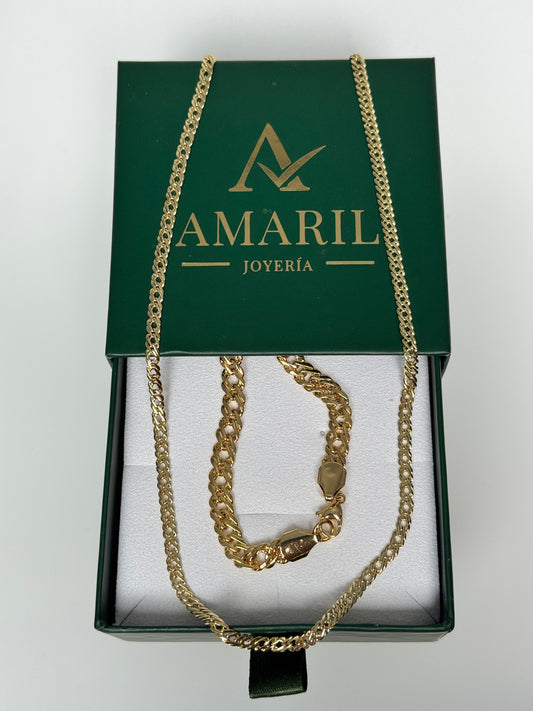 Combo cadena y pulsera entrelazada