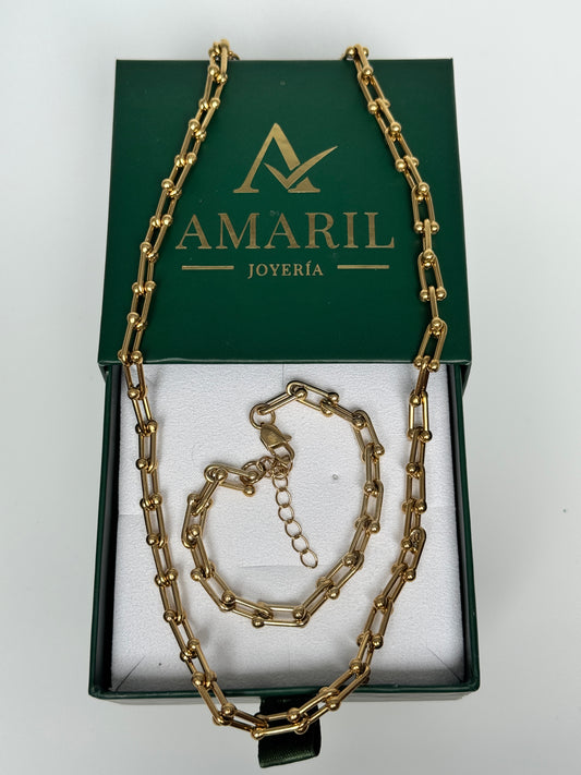 Combo Cadena y Pulsera Ancla